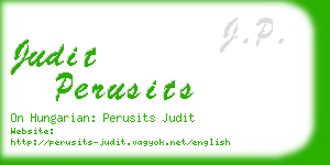 judit perusits business card